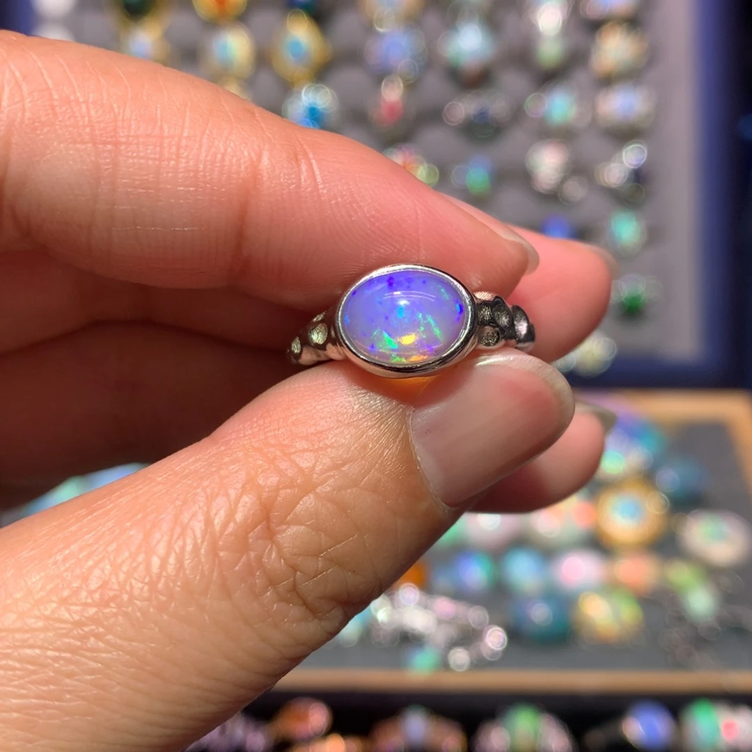 银S925镶嵌欧泊戒指款式