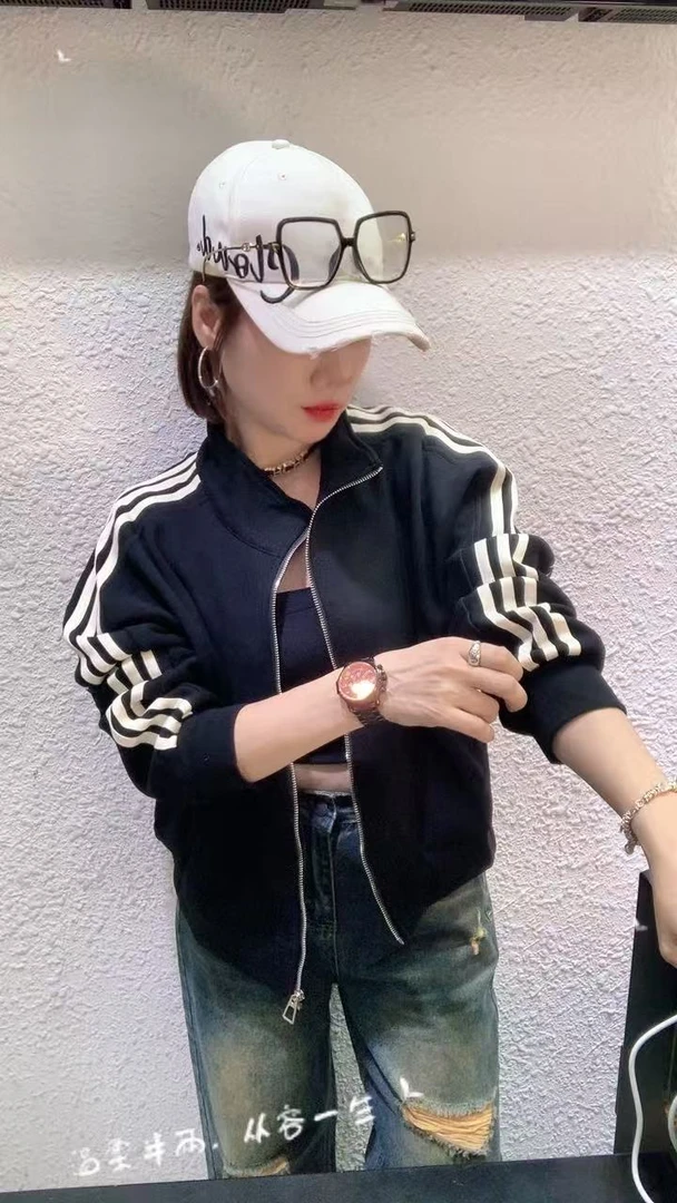 9629早秋外套女装复古风新款显瘦休闲立领开衫百搭运动上衣外套