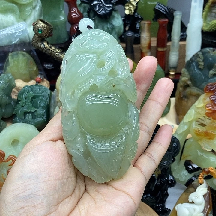 未镶嵌岫玉手把件