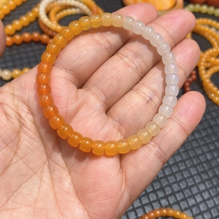 石英质玉（黄龙玉）未镶嵌手链