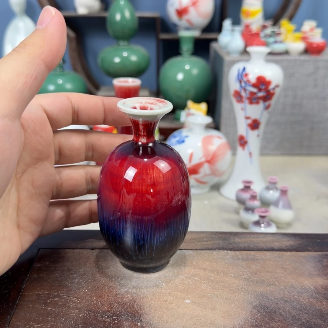 陶瓷手工小花器摆件