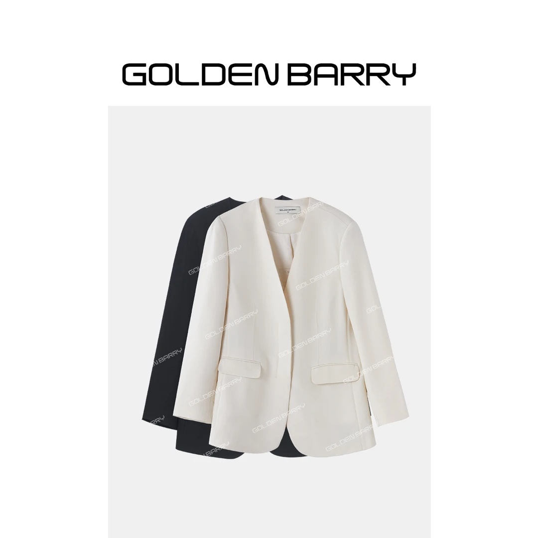 GOLDENBARRY|100142“琉光绅度”高级感极简丝毛西装