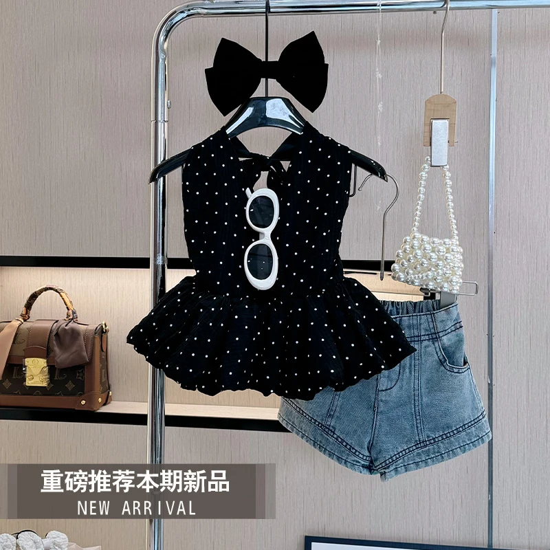 【现货】女童夏季套装2025新款洋气夏装网红气质时尚夏款裙子两件套