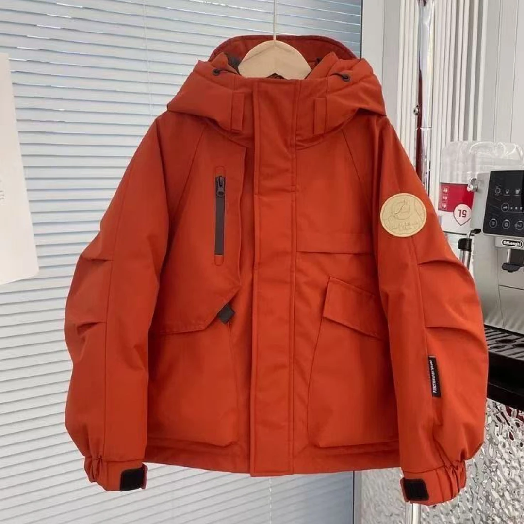 男童女童中大童防风防水工装三防外套2025新款冲锋衣