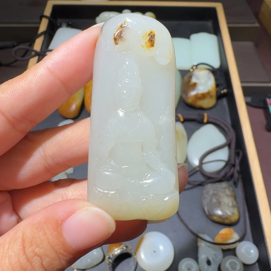 和田玉未镶嵌吊坠(不含链)