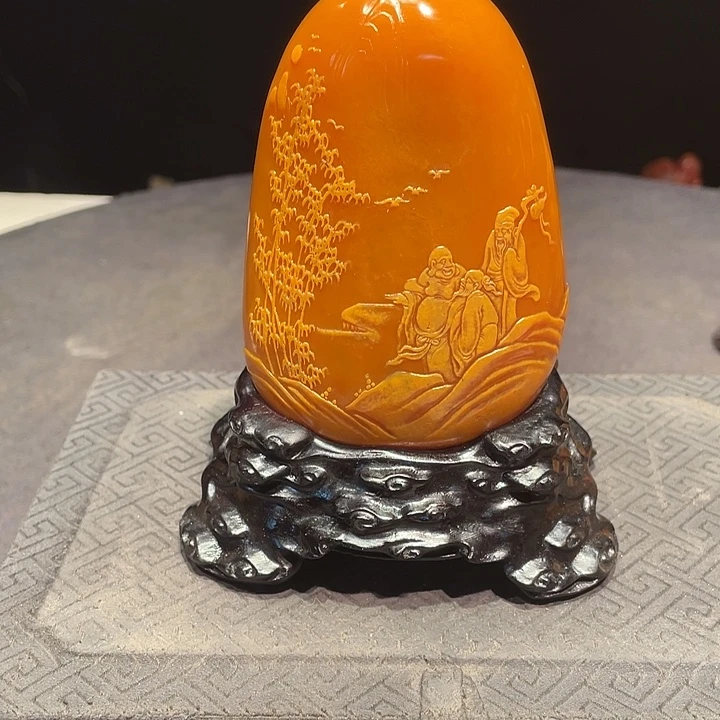 读***者寿山石山水画作品欣赏