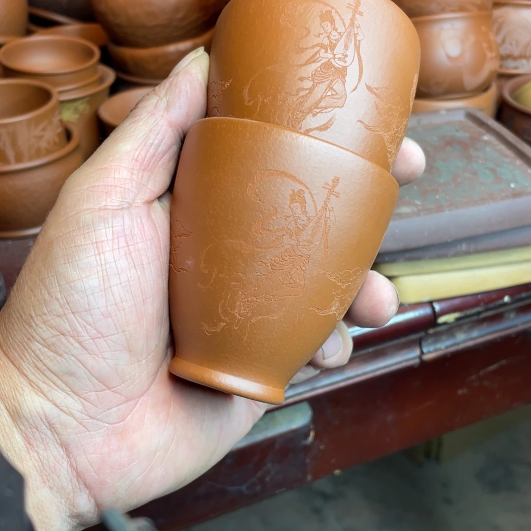 米***谷紫砂茶壶原矿赵庄朱泥主人杯
