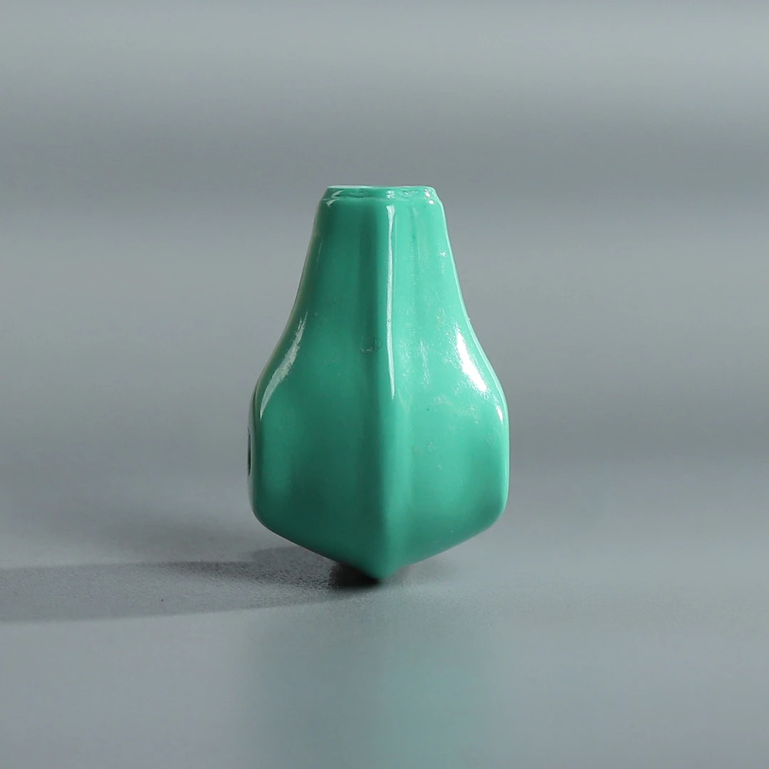 精品精工瓷高绿色鲨鱼背一体三通佛头手串项链diy百搭经典配饰件