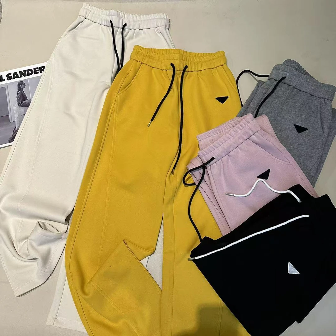 《优麦汇》早春款纯色长裤新款时尚休闲洋气百搭裤女