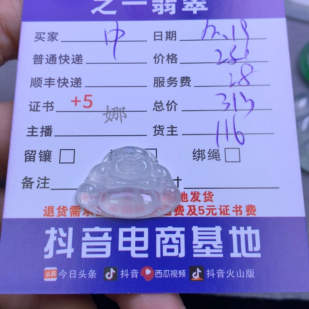 颈饰未镶嵌翡翠中****宝