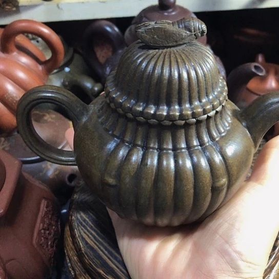 茶壶紫砂原矿泥料手工制作的一把紫砂壶