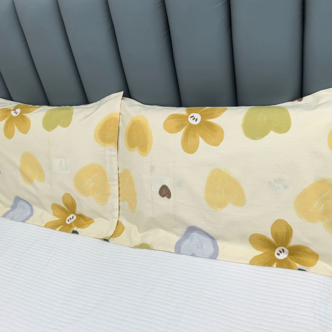 全棉枕套一对装2个-没有床单被套-花色随机-介意慎拍