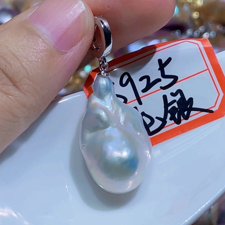 淡水珍珠银S925镶嵌颈饰