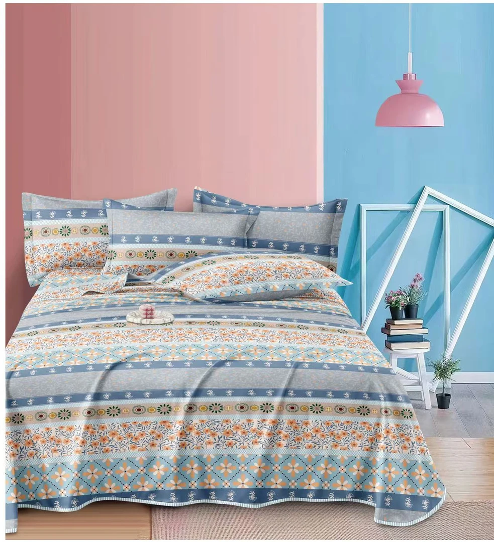 加厚山东老粗布亚麻帆布床单 海盐花海