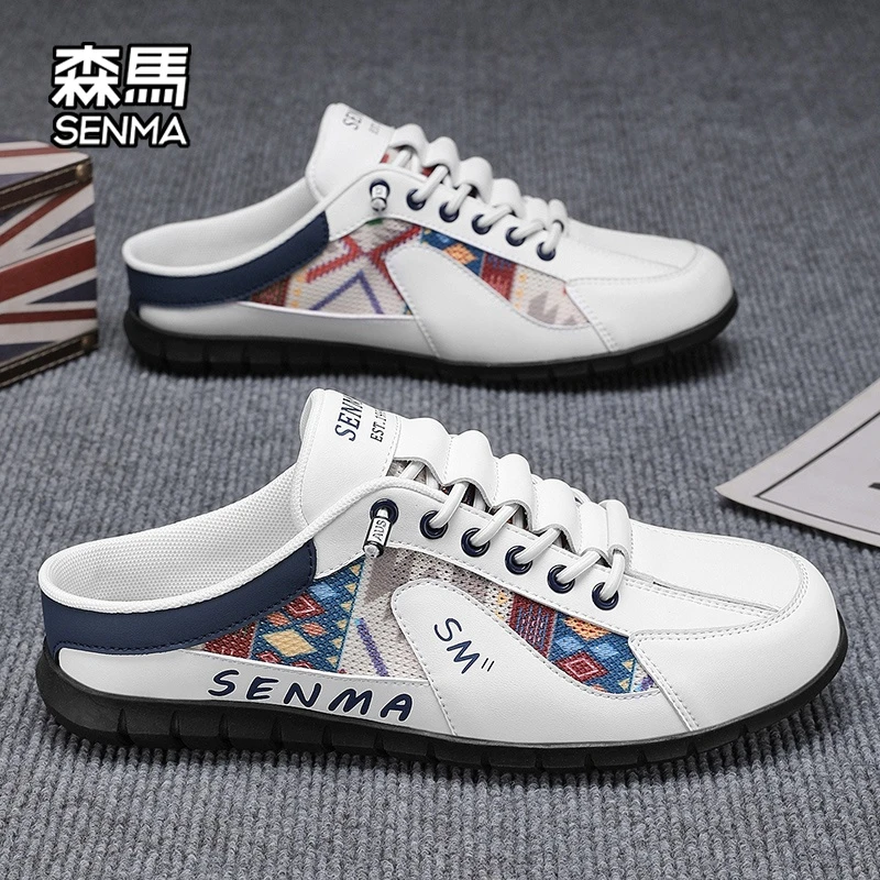 森马包头拖男款冬季新款厚底无跟板鞋网红半托懒人一脚蹬休闲潮鞋