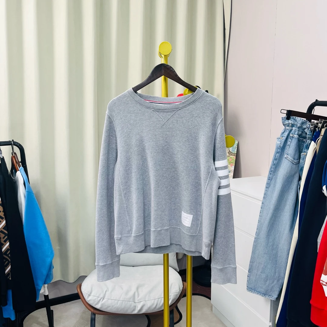 95新 THOMBROWNE 灰色经典四杠卫衣 2码