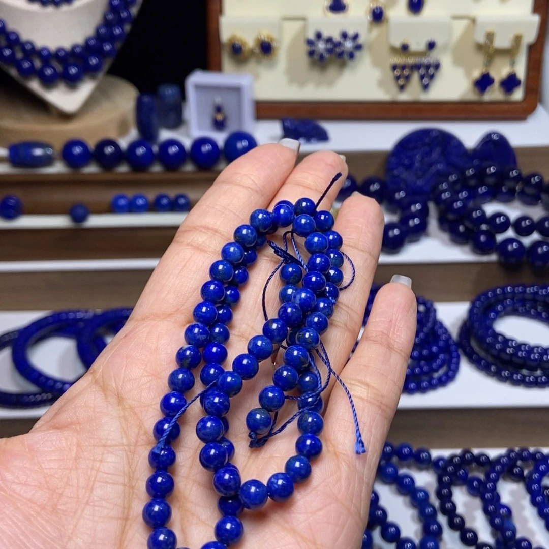 ****i青金石未镶嵌5mm+多圈