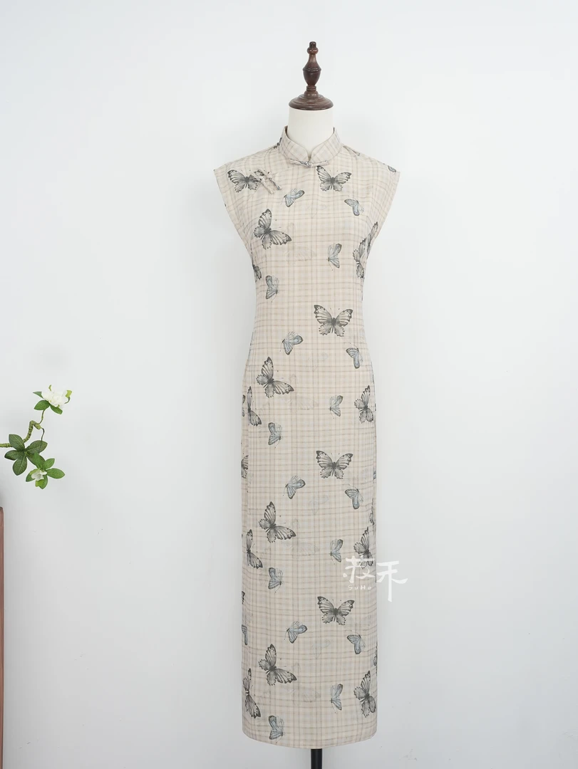 [蝶序]苏禾旗袍春夏新款单层改良款长度约127