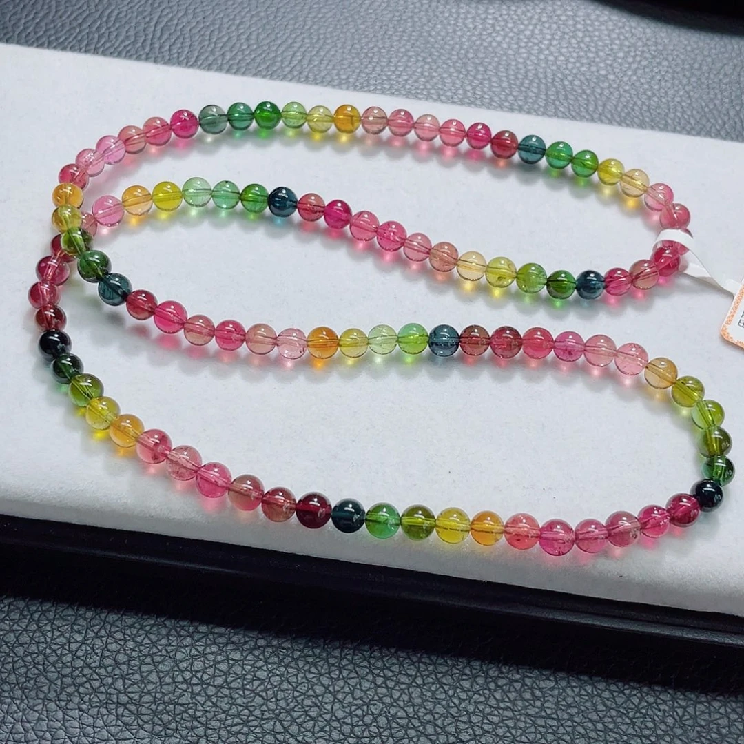 碧玺未镶嵌手链5.8mm左右