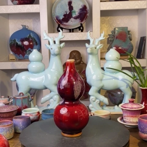 谦***子瓷片禹州神后钧瓷原产地~