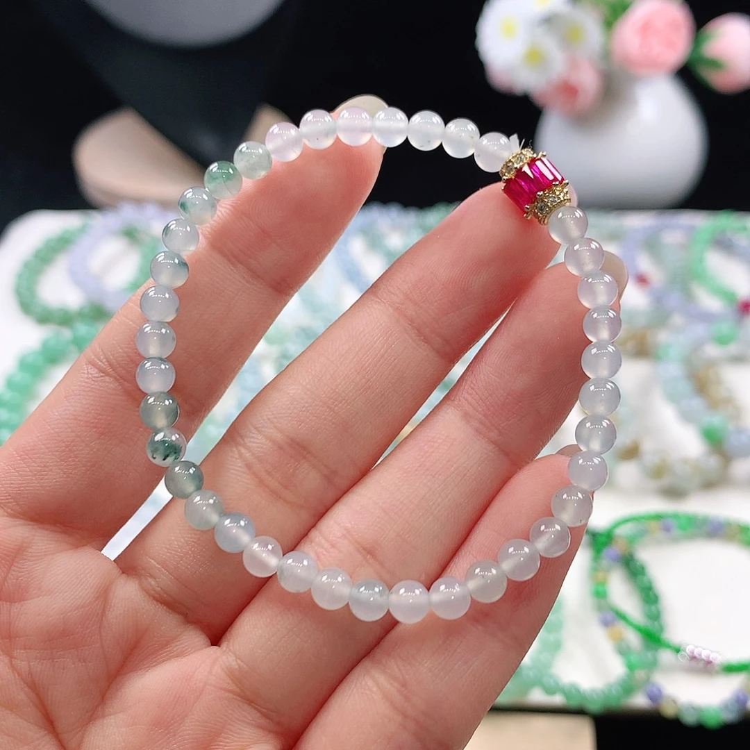 翡翠未镶嵌手链4.5mm