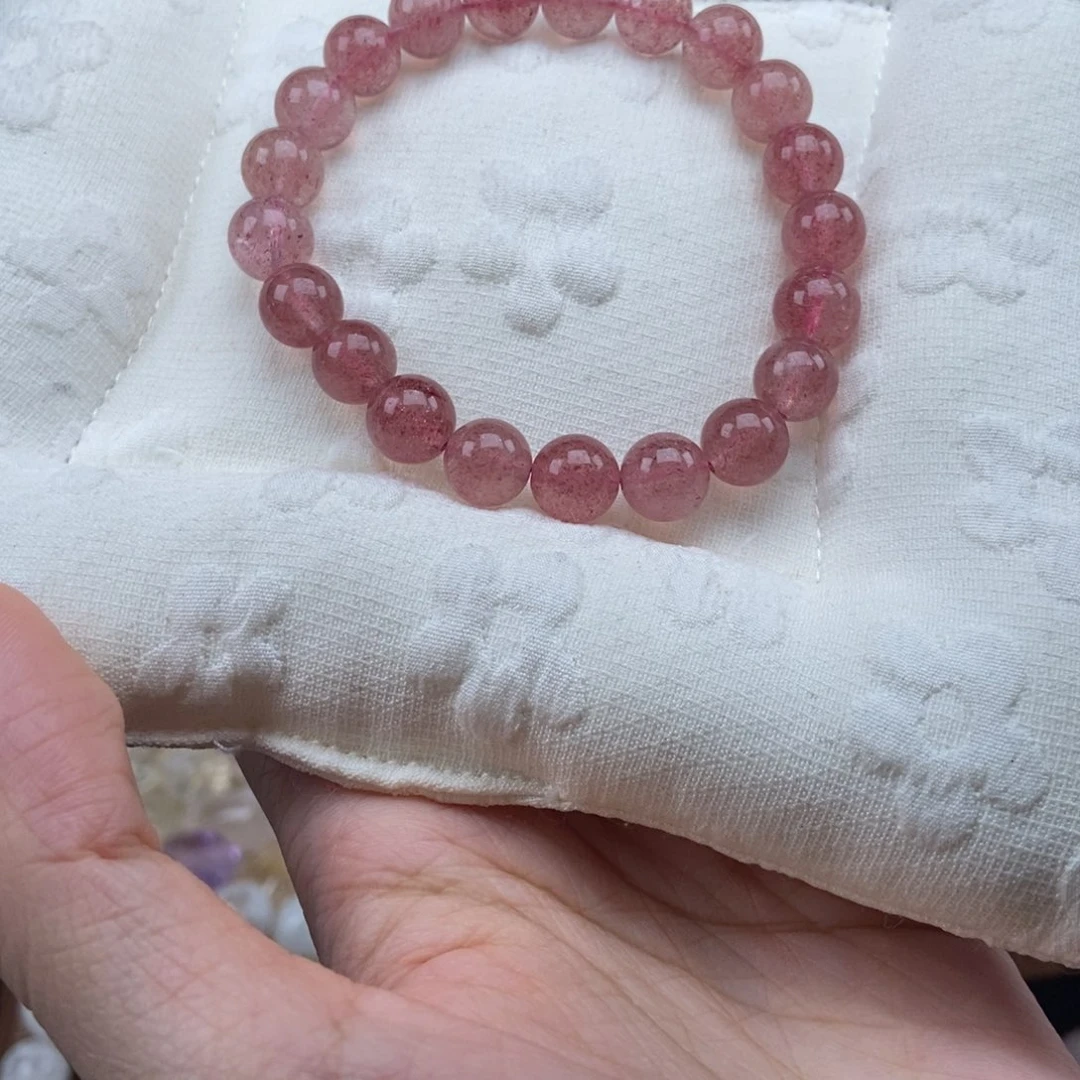 水晶银S925镶嵌颈饰草莓晶