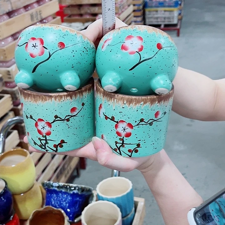 有孔，凑10元包邮陶瓷花盆发货！