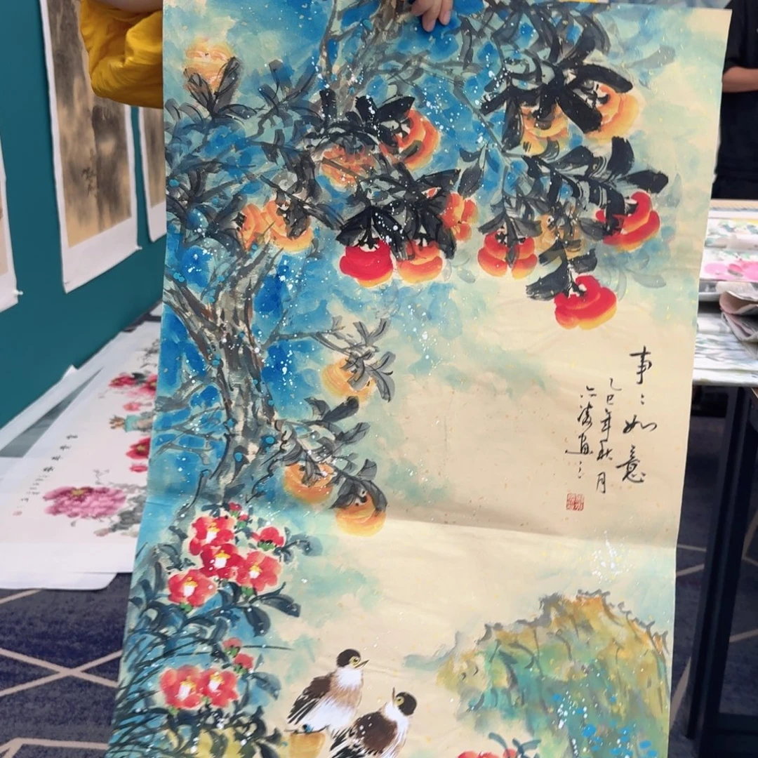 国画国画作品山水花鸟
