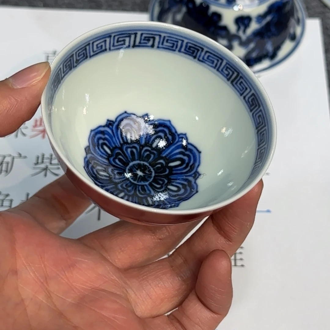 杯子瓷当代仿古精品全手工