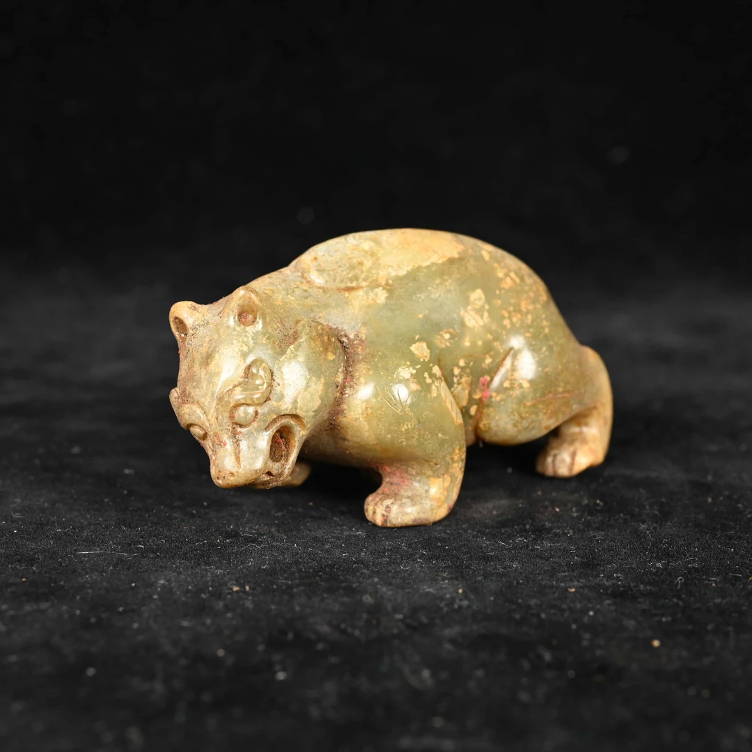 明代站立玉熊/BJ.02195/集萃斋