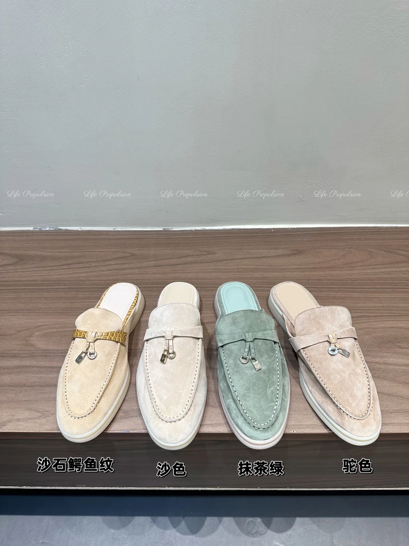 LP老钱风复古穆勒拖鞋时尚厚底懒人鞋百搭女鞋YY