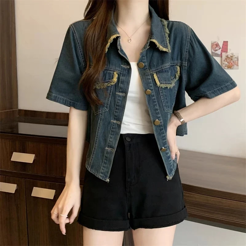 1006#新款女装时尚牛仔外套