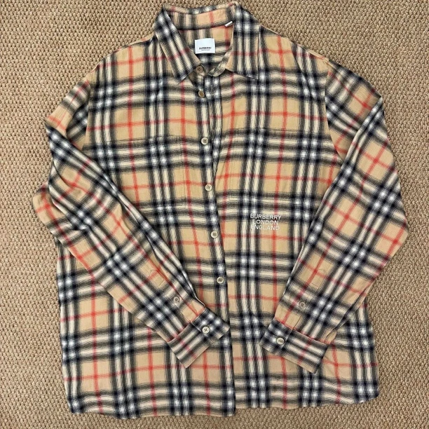 99新 BURBERRY/博柏利 XL码-经典格纹新款衬衫【小鱼】#5349