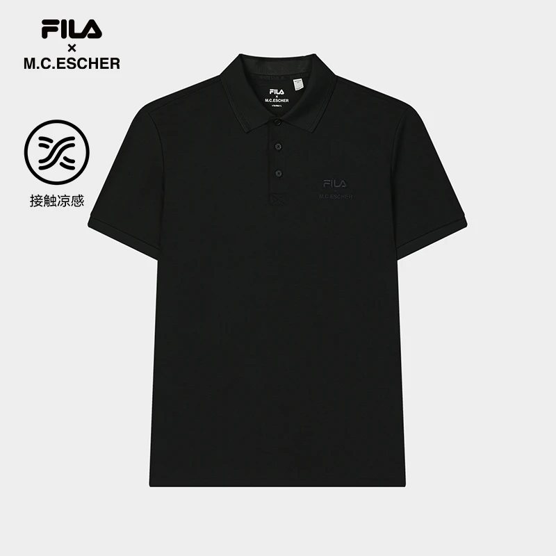 FILA 斐乐官方男子针织短袖POLO衫2025秋季新款休闲基础凉感上衣