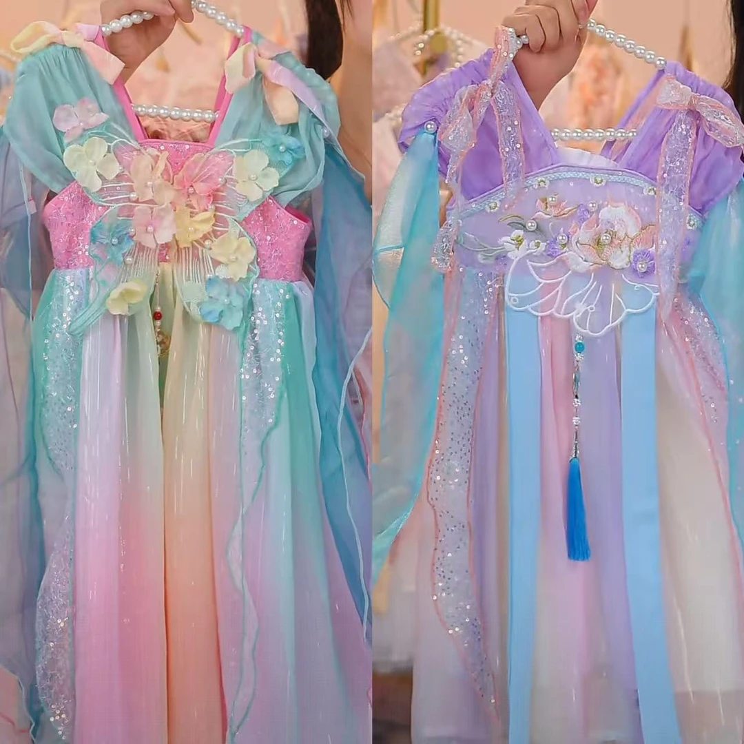 新中式-【-国风集合-汉元素连衣裙】2025新款童新款仙公主裙