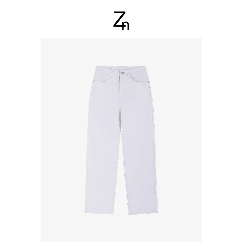 Zn中高腰弧形锥形烟管裤时尚休闲百搭A826Z00636