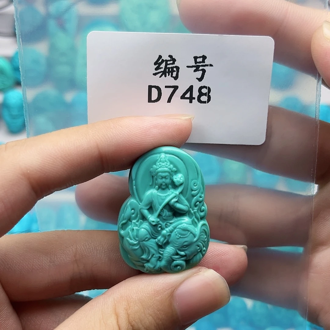 绿松石未镶嵌天然原矿雕刻绿松石