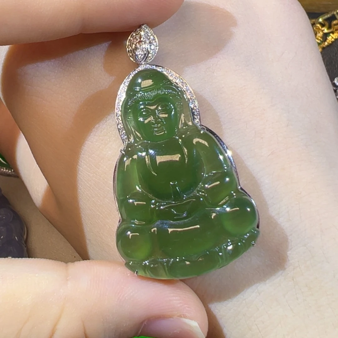 【闪购商品】翡翠18K金镶嵌颈饰缅甸翡翠