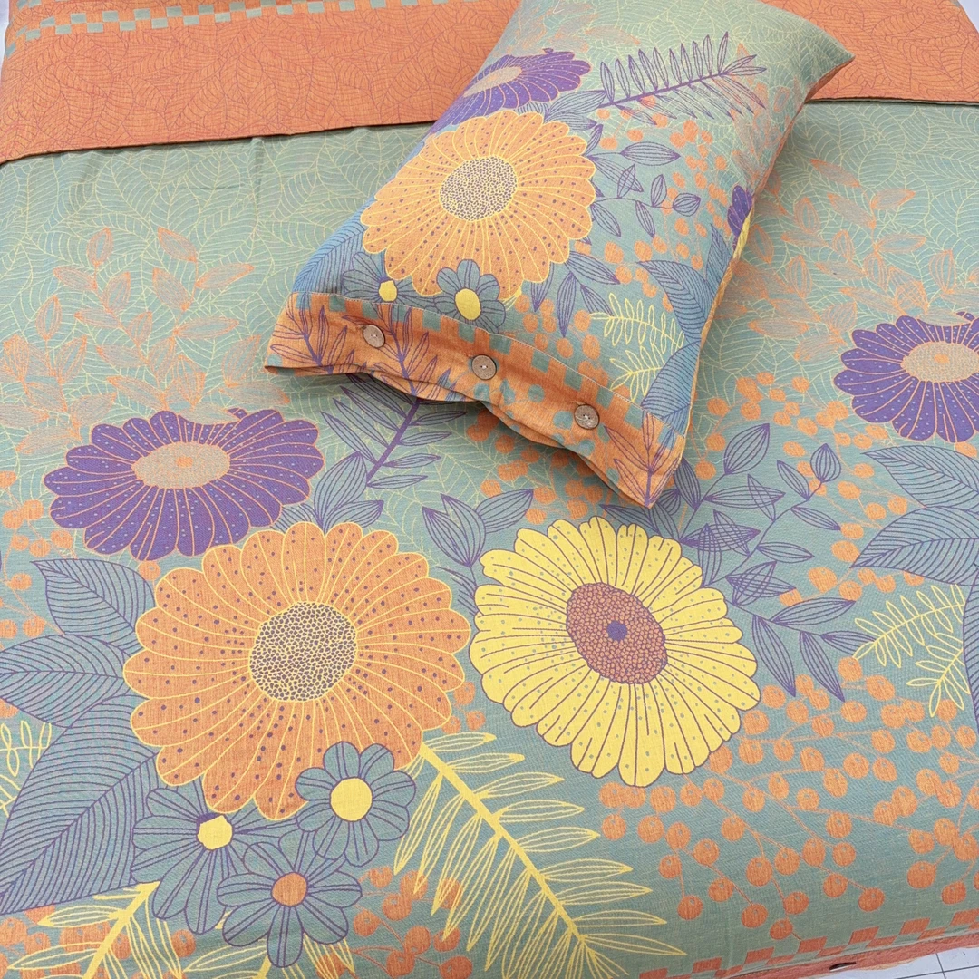 轻奢双层纱四件套--秋日暖阳(纽扣)