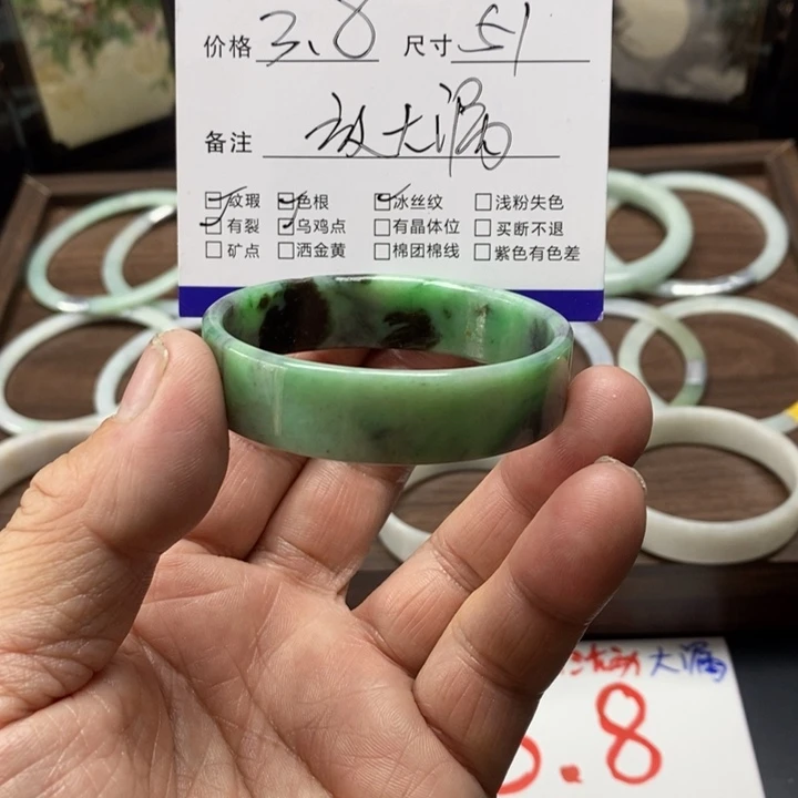 ****女翡翠未镶嵌手镯翡翠手镯