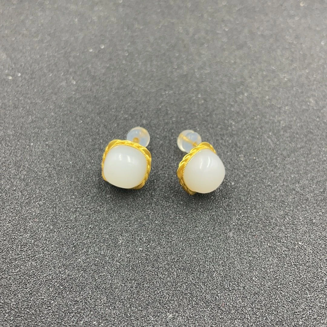 BY00510FZJT标099 北玉精选 和田玉耳饰