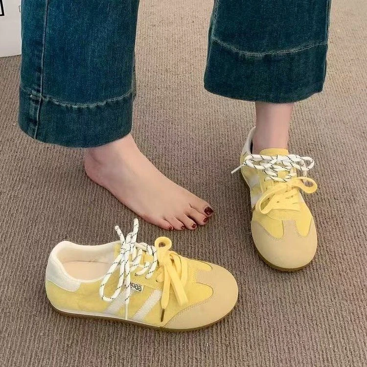 网红ins超火内增高6cm甜美德训鞋女2025春季新款透气显小脚瘦女鞋