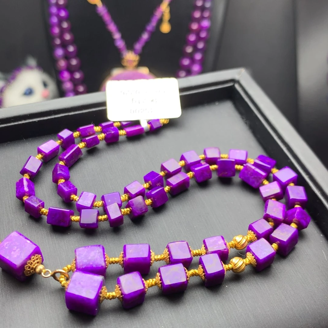 苏纪石（舒俱来）18K金镶嵌项链