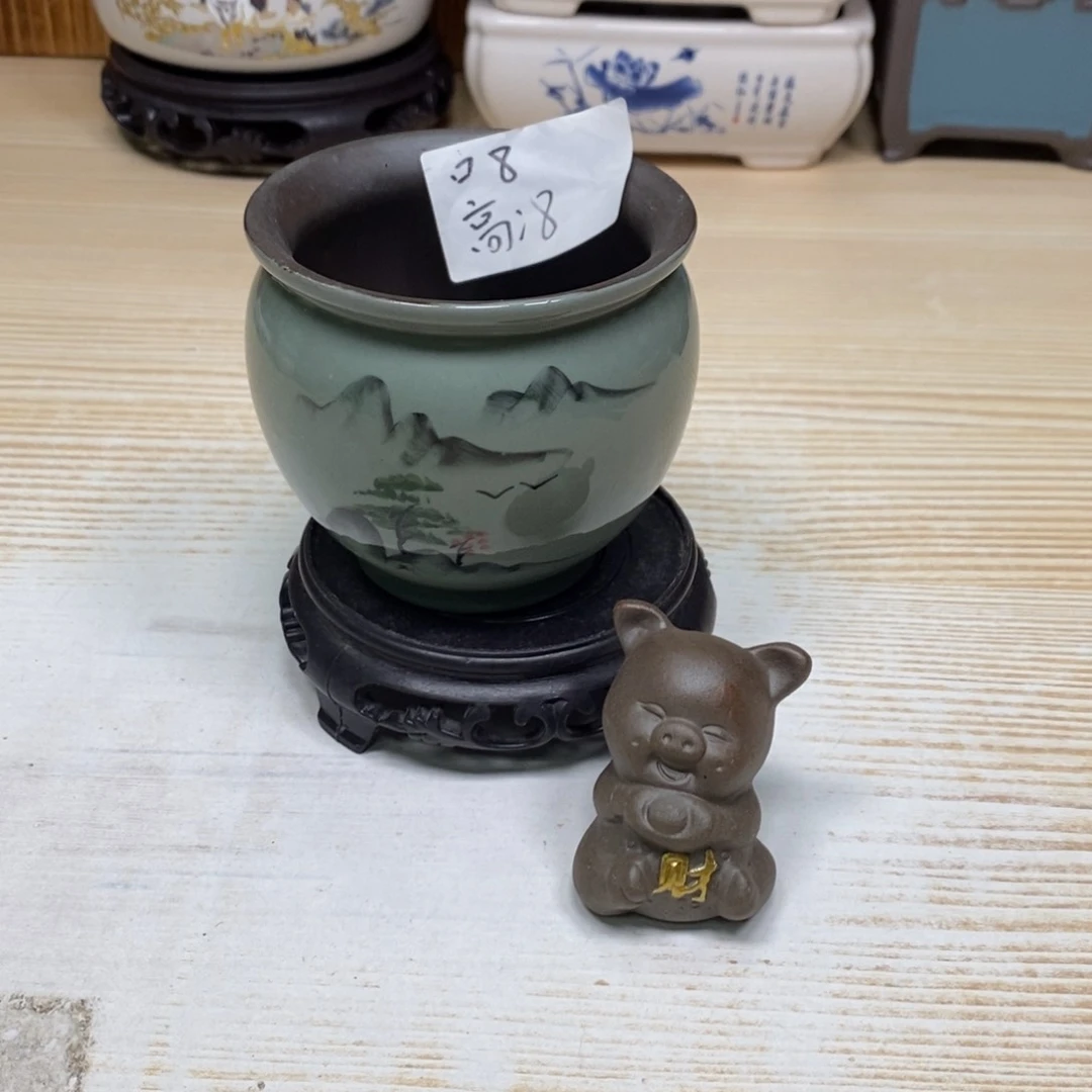紫砂陶瓷花盆浮力
