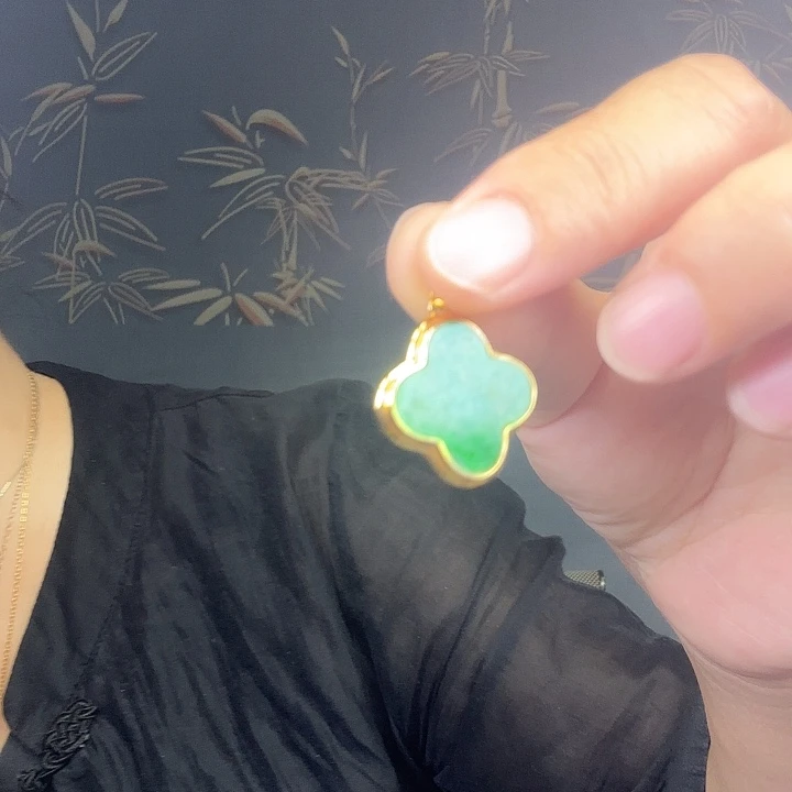 翡翠银S925镶嵌吊坠(不含链)特价