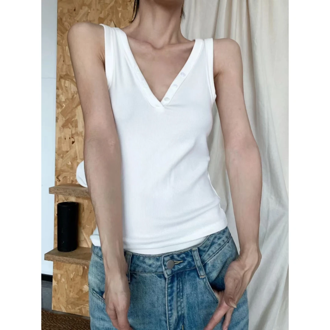 2025 S/S SEP.[夏]V领纽扣背心4112#2