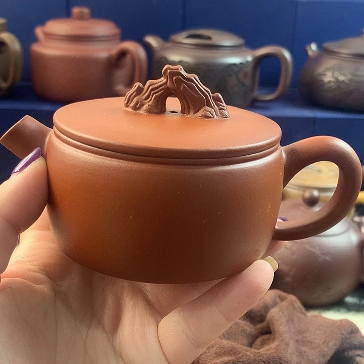 茶壶紫砂汉瓦朱泥