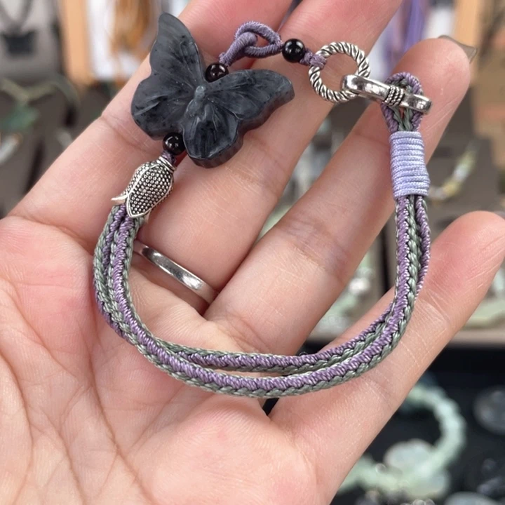 蛇纹石玉合金颈饰