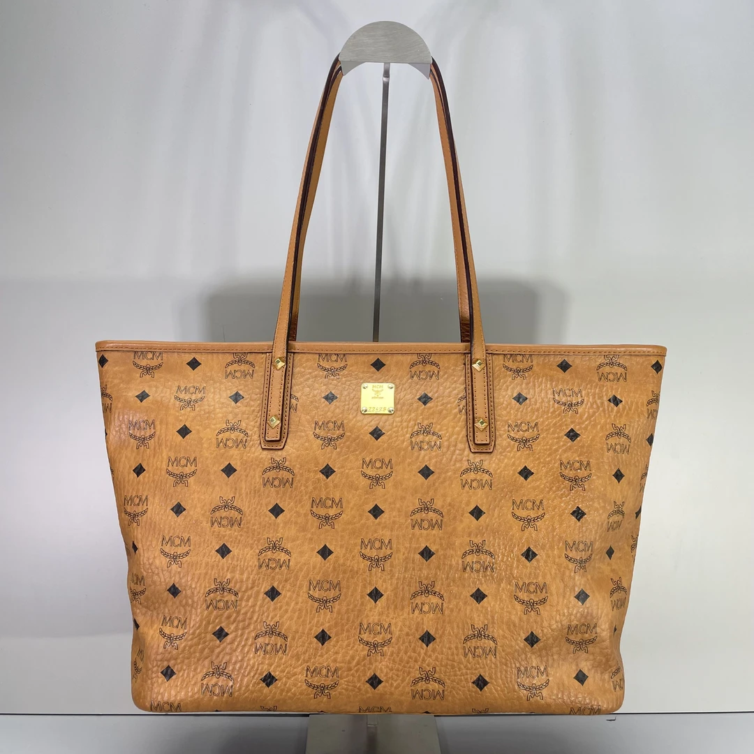 95新 MCM 媚姐/mcm干邑色托特包36x28x16cmG051002