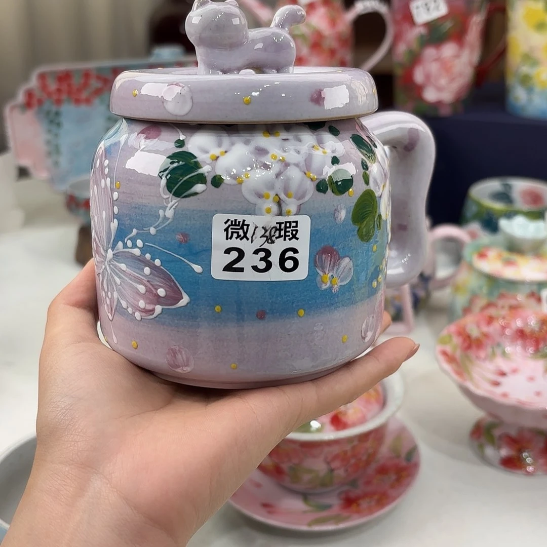景德镇手绘高温釉下彩陶瓷茶具
